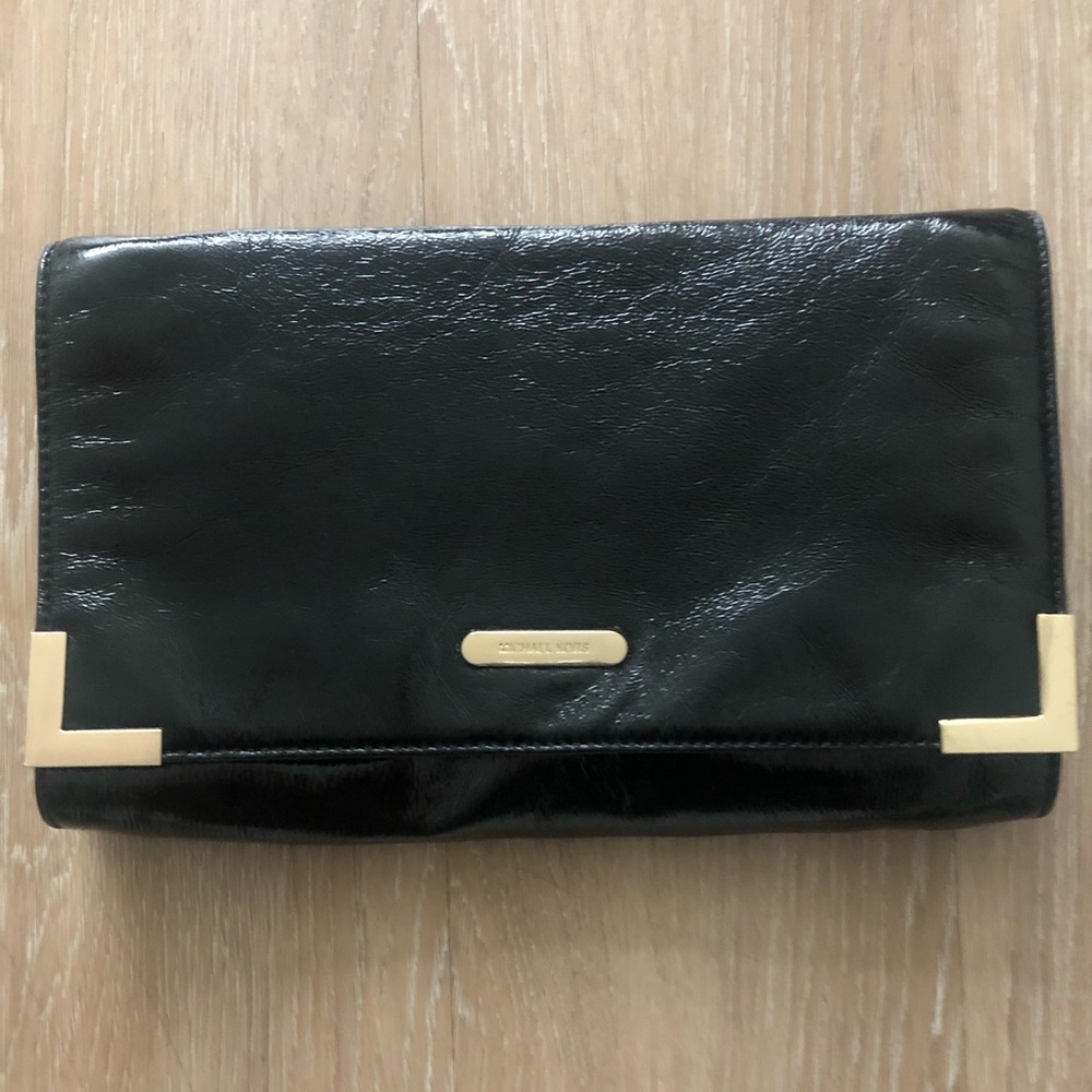 Black Michael Kors Envelope Clutch
